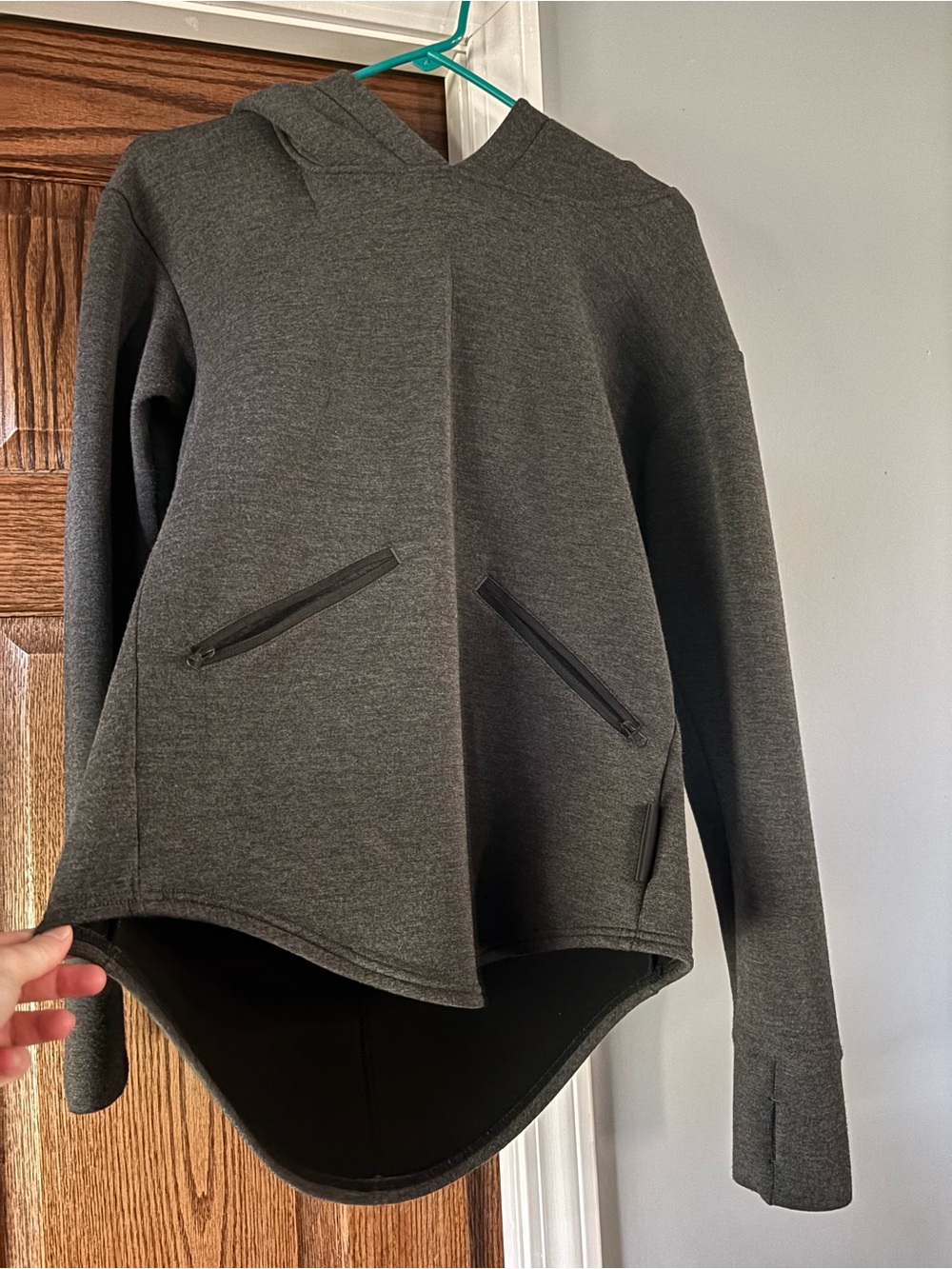 P'tula Heather Charcoal Zip-Pocket Hoodie